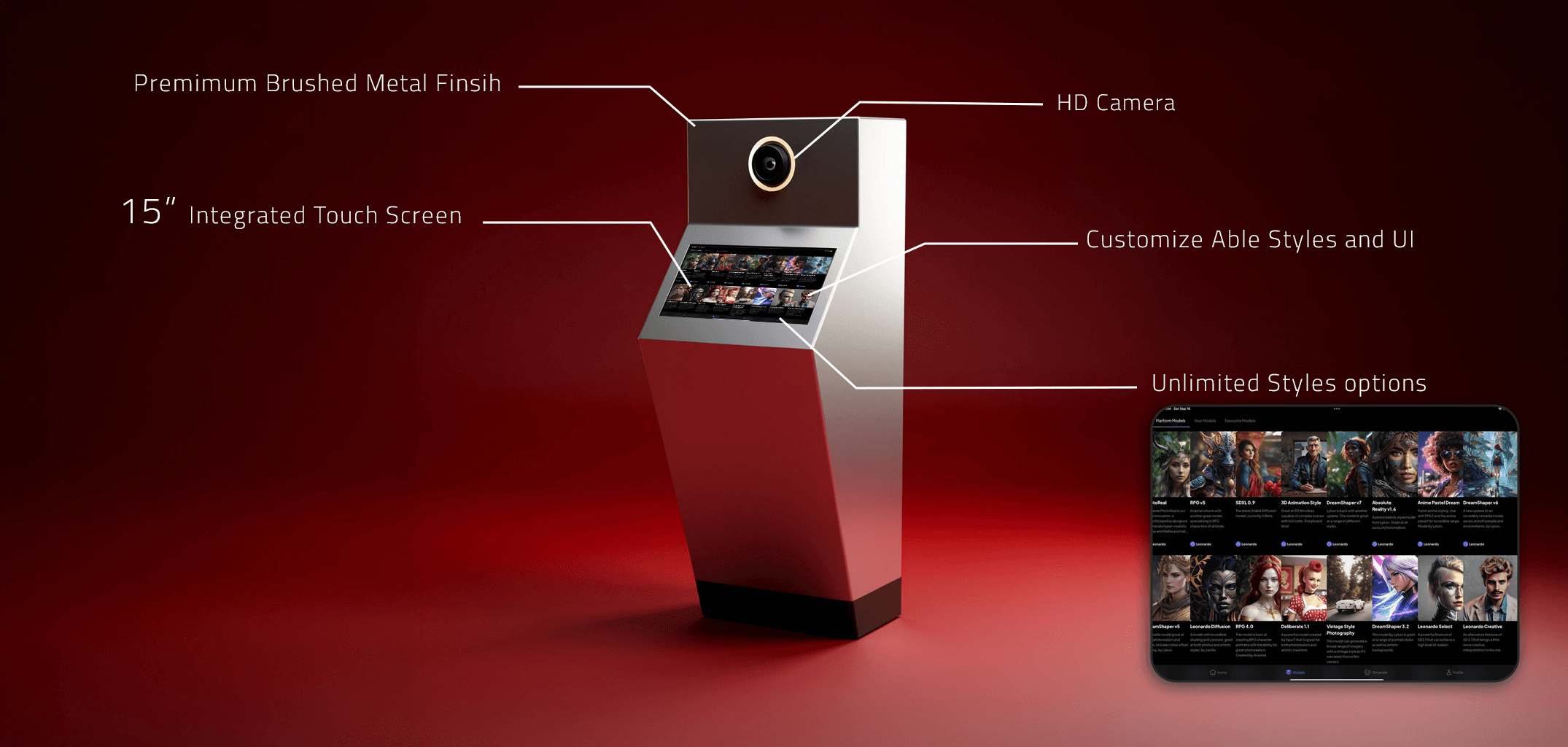 AO-INTERACTIVE AI Photobooth kiosk